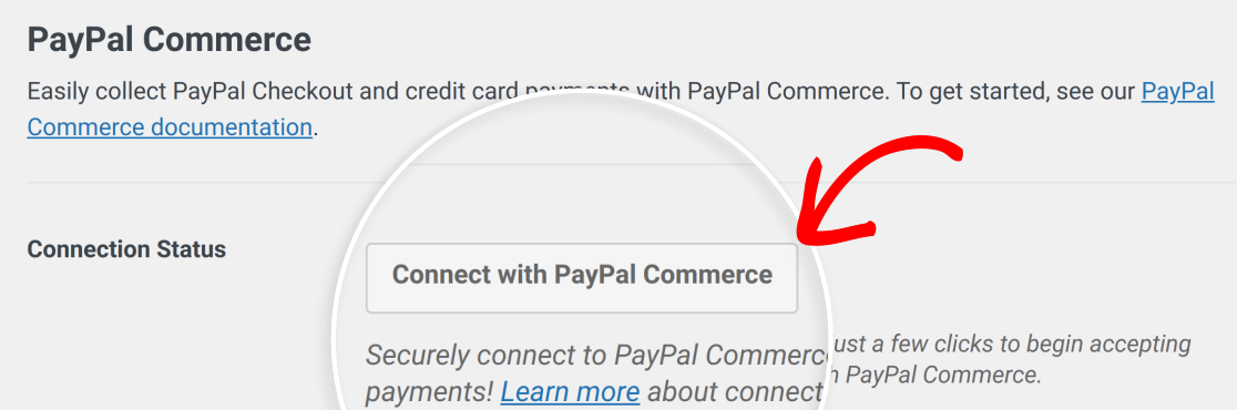 Подключиться к коммерции PayPal