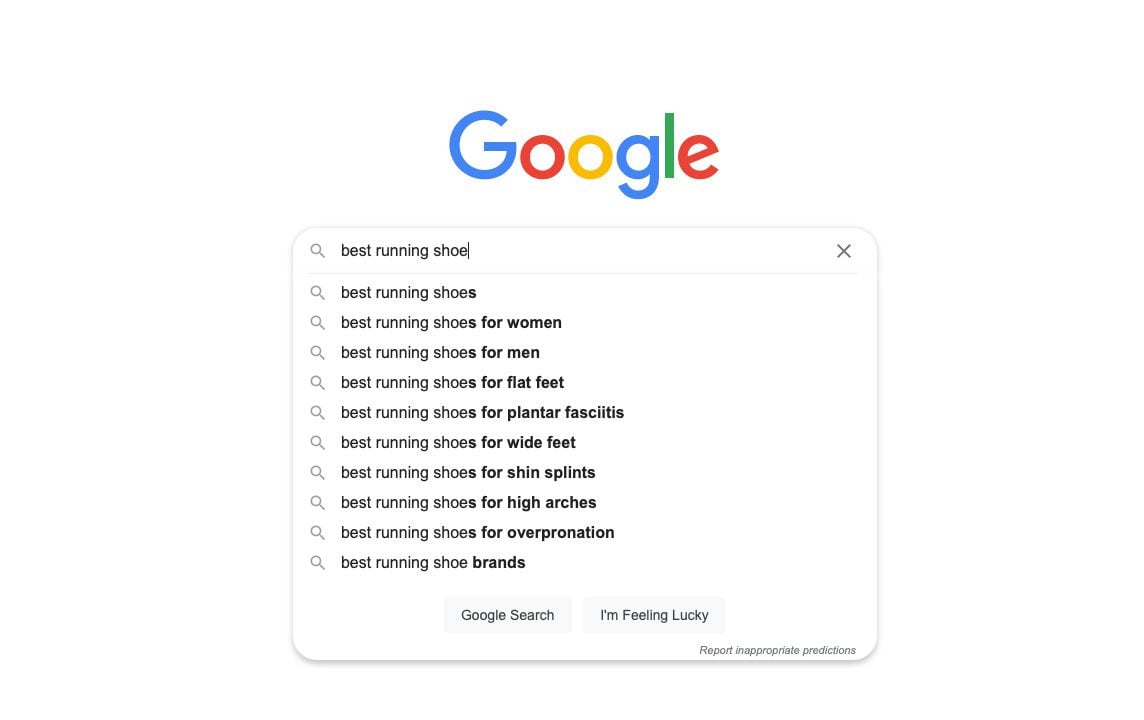 Preenchimento automático do Google