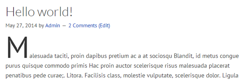 Plugin WordPress pour lettrines simples
