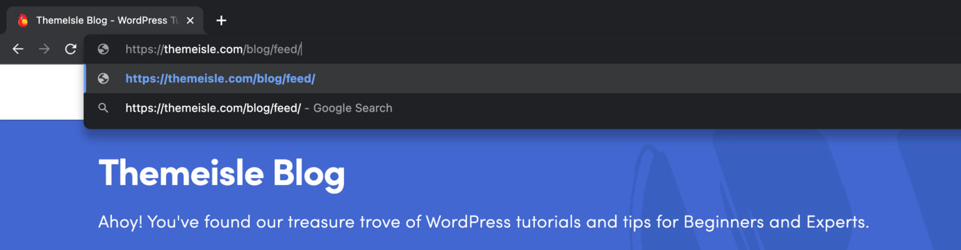 Comment trouver le flux RSS d'un site WordPress en ajoutant /feed