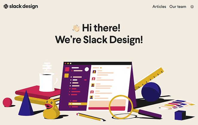 slackdesignbloglandingpage - SeedProd Slack Design blog landing page example