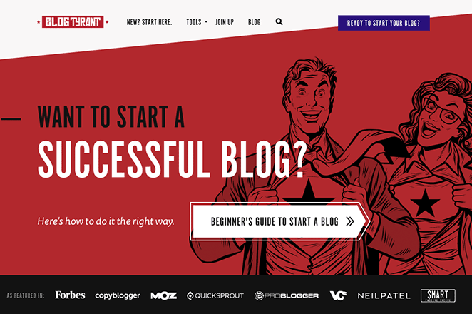 bloglandingpageblogtyrant - SeedProd Blog Tyrant blog landing page example