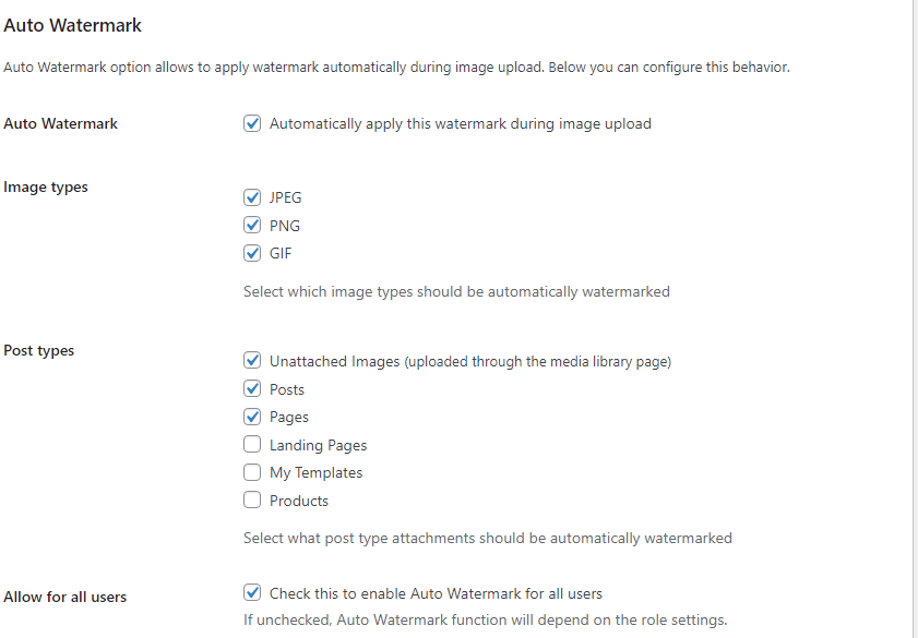 Automatisches Wasserzeichen auf allen Bildern in WordPress