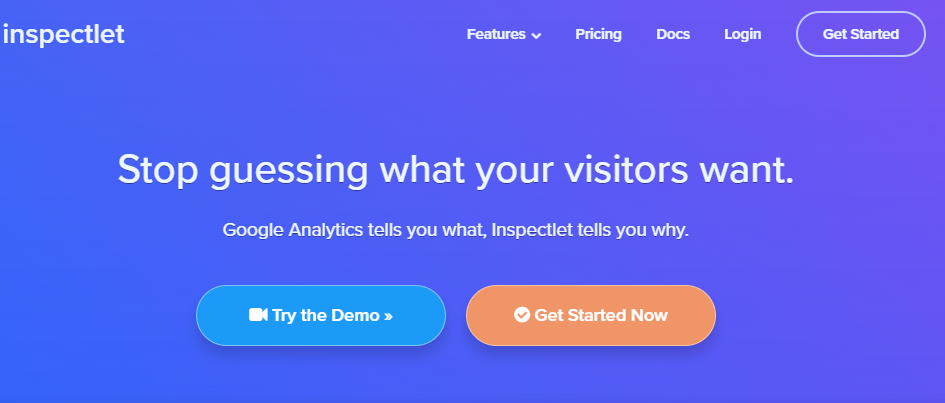 Inspectlet- เครื่องมือ WordPress Heatmap