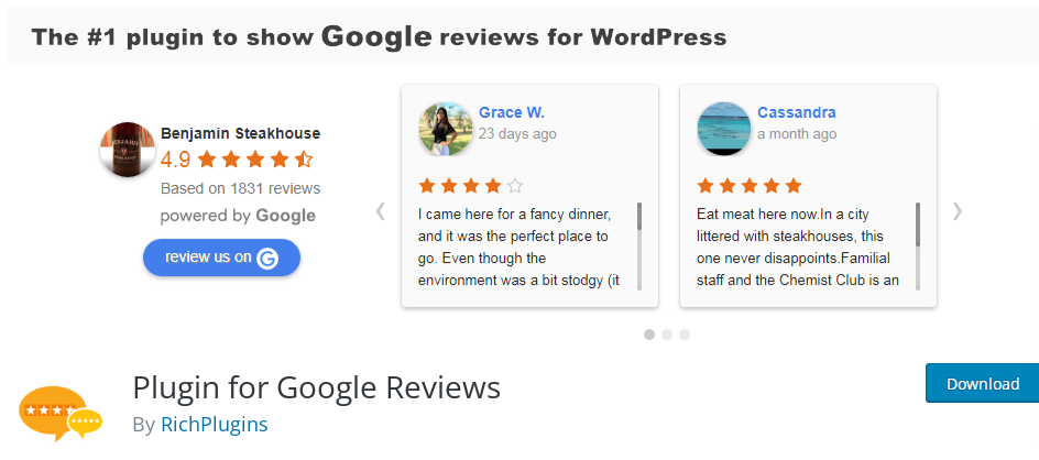 Plugin pour les avis Google - Plugins d'avis Google
