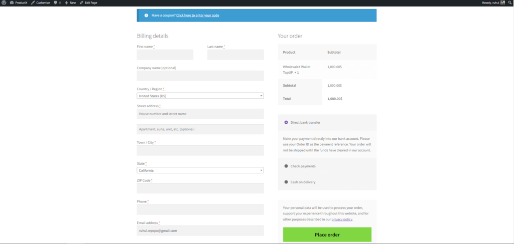 ToptanX 9 ile WooCommerce Mağaza Kredisi Nasıl Eklenir? WholesaleX Add Balance Checkout