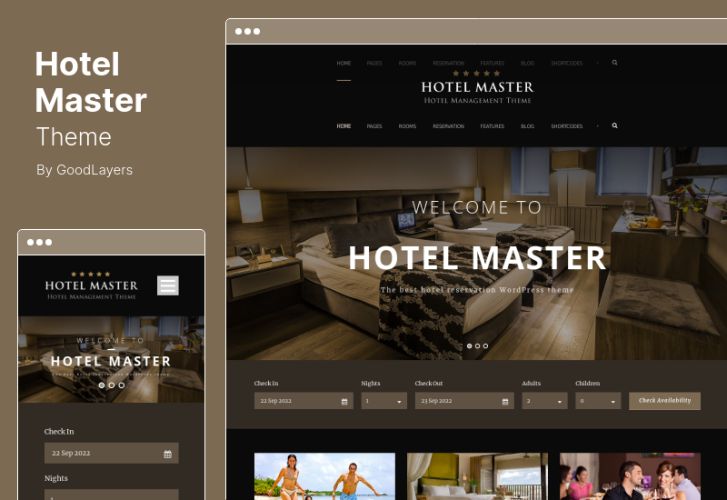 Hotel Master Theme - ธีม WordPress การจองห้องพักโรงแรม