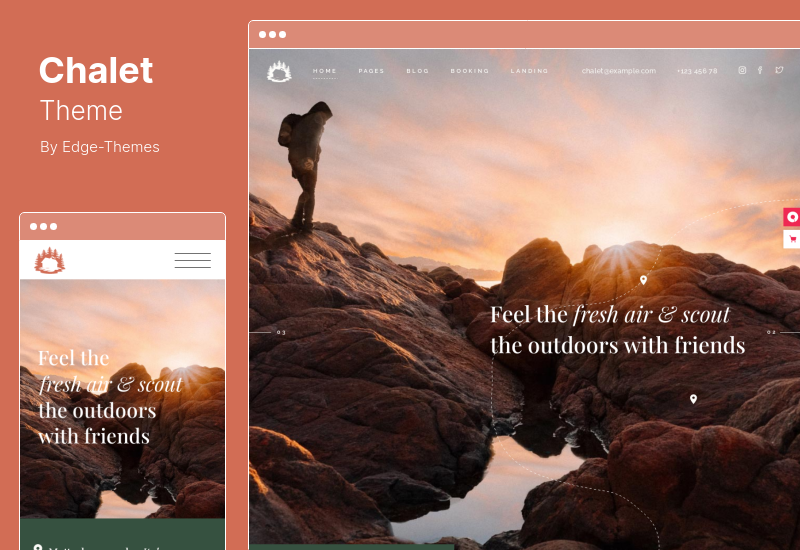 Chalet Theme - ธีมการจองที่พักการเดินทาง WordPress