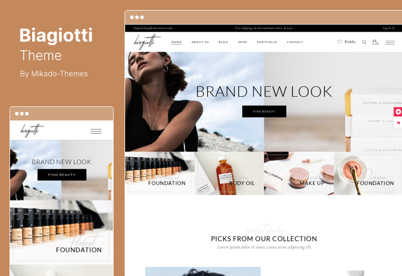 Tema Biagiotti - Tema WooCommerce magazin de frumusețe și cosmetice