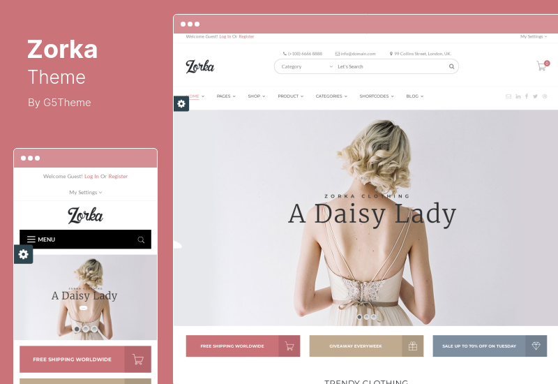 Tema Zorka - Temă WooCommerce de modă minunată