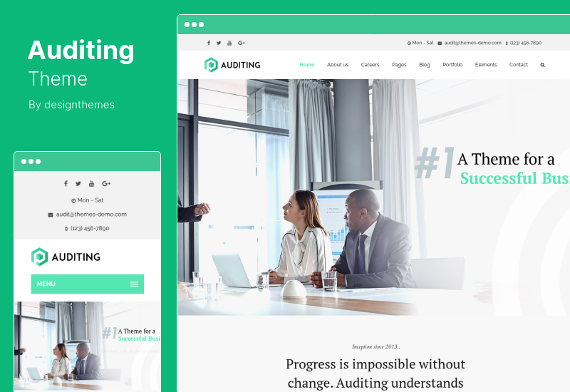 Motyw audytu - konsultant księgowy, motyw WordPress dotyczący finansów