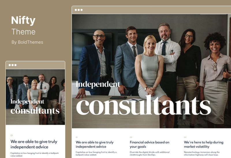 Fajny motyw - Doradztwo biznesowe Motyw WordPress