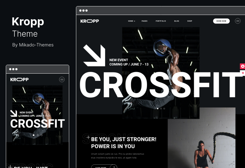 Kropp Theme - フィットネスとジムの WordPress テーマ