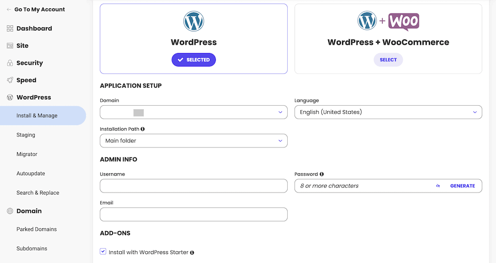 วิธีติดตั้ง WordPress บน SiteGround และสร้างไซต์ใหม่: ขั้นตอนที่ห้า