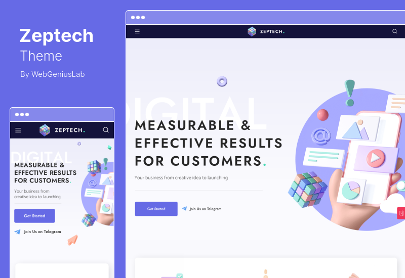 Tema Zeptech - Tema de WordPress para consultoría empresarial