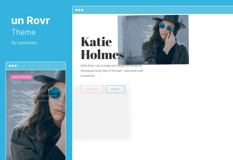 Tema unRovr - Tema animado de WordPress vCard