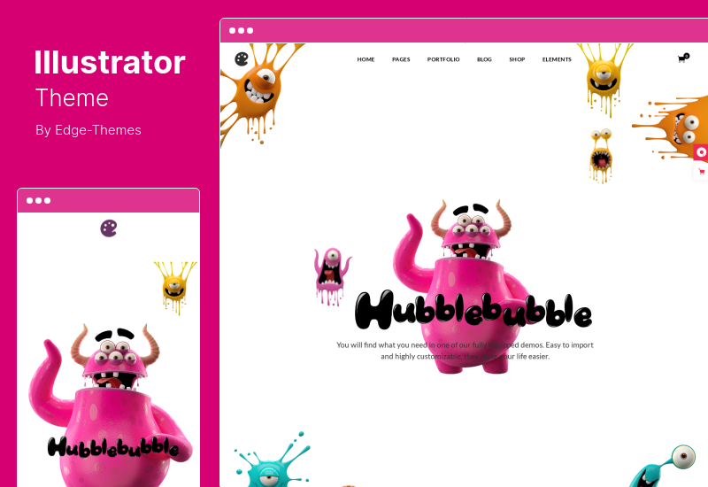 Tema de Illustrator - Tema de WordPress para portafolios de ilustraciones y artistas