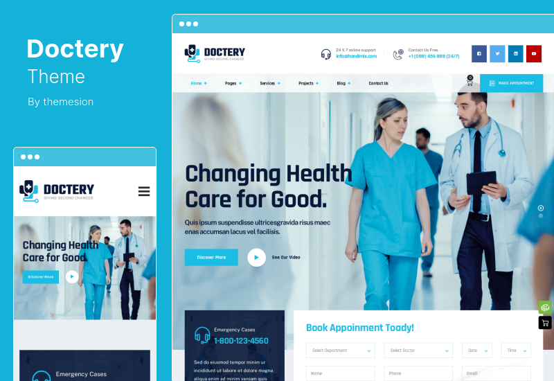 Tema Doctery - Tema de WordPress para hospitales y atención médica