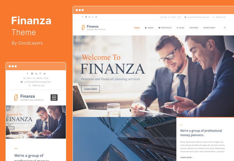 Tema Finanza - Tema WordPress de negócios e finanças
