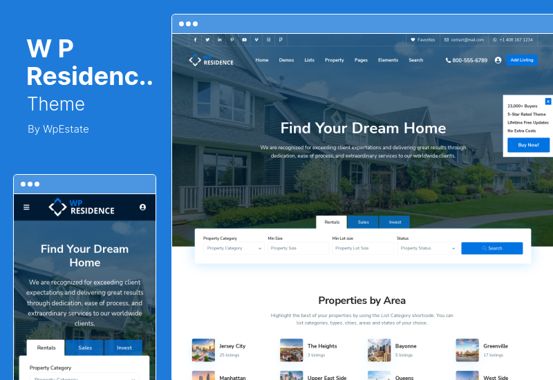 Tema WP Residence - Tema WordPress para Imóveis Residências