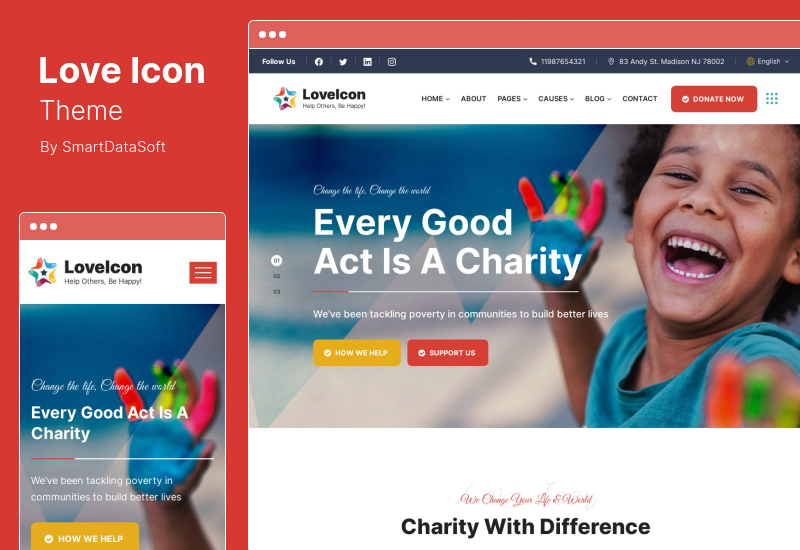 LoveIcon 主题 - 非营利慈善 WordPress 主题