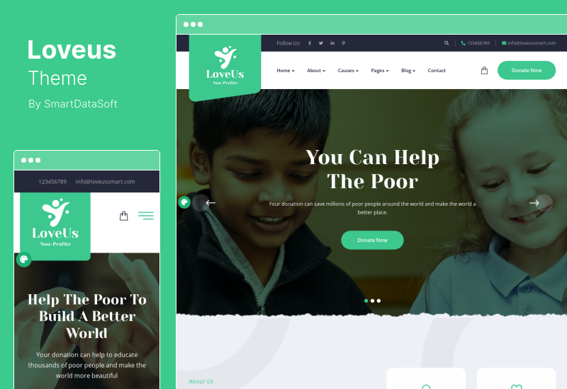 Loveus Theme - NonProfit Charity WordPress 主题