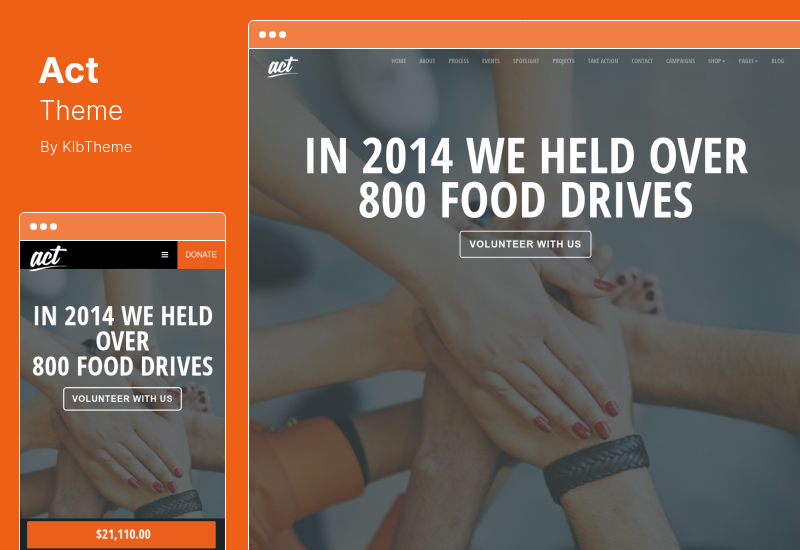 Act Theme - Nonprofit Charity WordPress 主题
