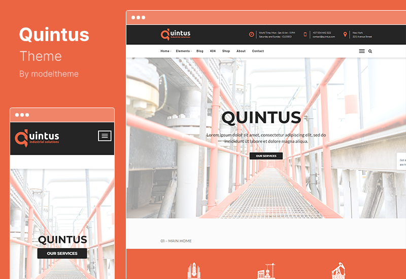 Quintus 主题 - 工业工程 WordPress 主题
