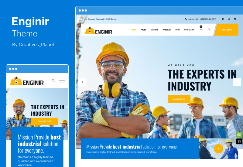 Enginir 主题 - 工业与工程多用途 WordPress 主题