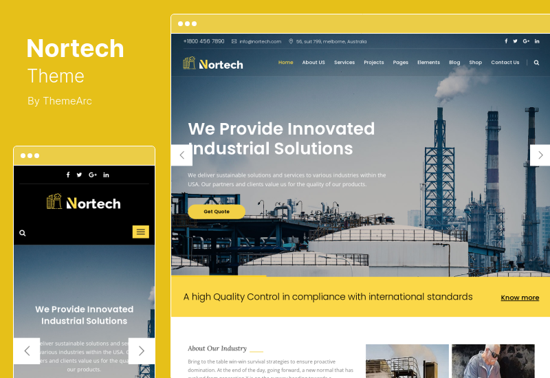 Nortech Theme - 工业和工程 WordPress 主题