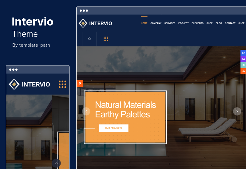 Intervio 主题 - 室内和建筑 WordPress 主题