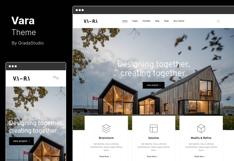 Vara 主题 - 建筑 WordPress 主题