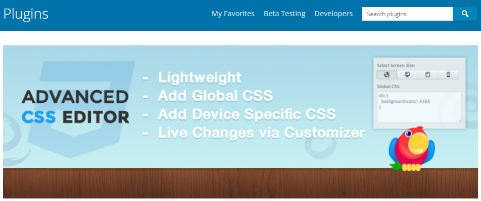 WP Add Custom CSS-自定義CSS代碼添加插件