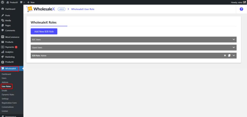 Comment créer des rôles d'utilisateur en gros avec WholesaleX 4 WholesaleX Roles