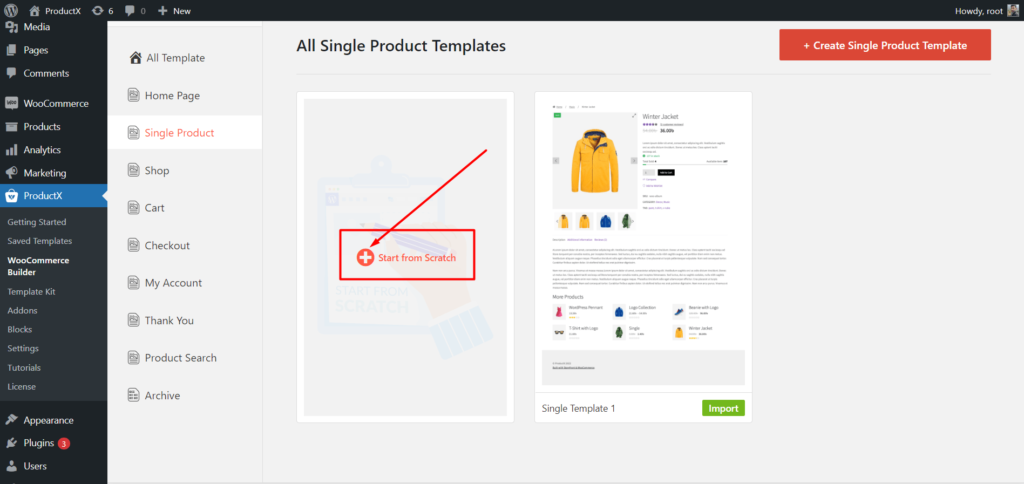 2 種覆蓋 WooCommerce 模板的方法(無需編碼)9 Start Creating a Template from Scratch