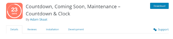 倒计时生成器插件页面 The Countdown Builder plugin page