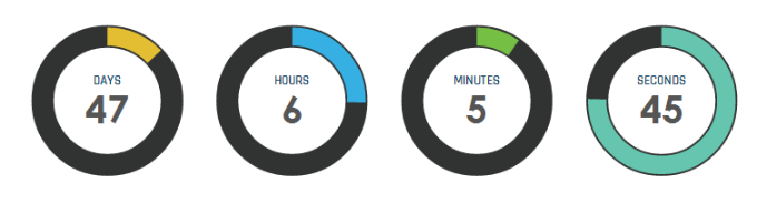 使用 Countdown Timer Ultimate 创建的示例计时器 Countdown timer ultimate preview