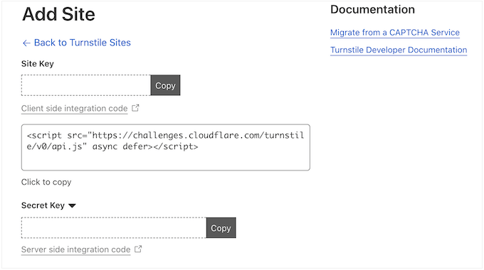 Crearea unei chei de site și a unei chei secrete pentru site-ul dvs. WordPress