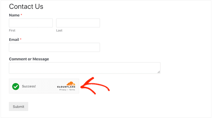 Cum să adăugați un CAPTCHA la un formular de contact WordPress