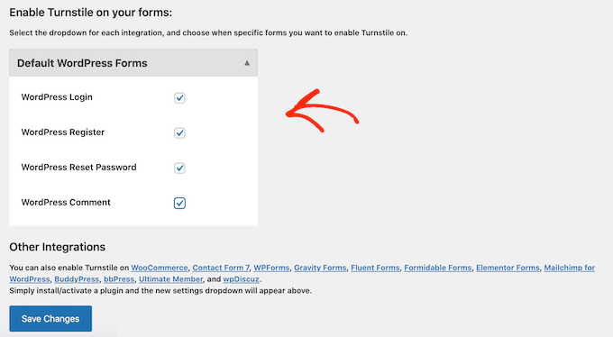 Activarea Cloudflare Turnstile CAPTCHA pentru formularele WordPress