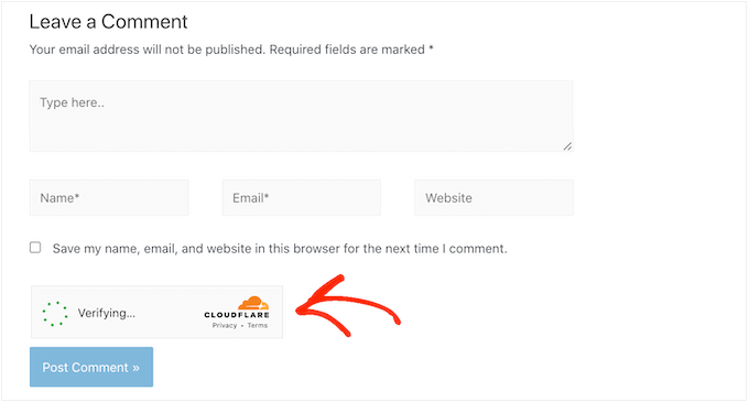 Adăugarea unui CAPTCHA Cloudflare Turnstile la WordPress
