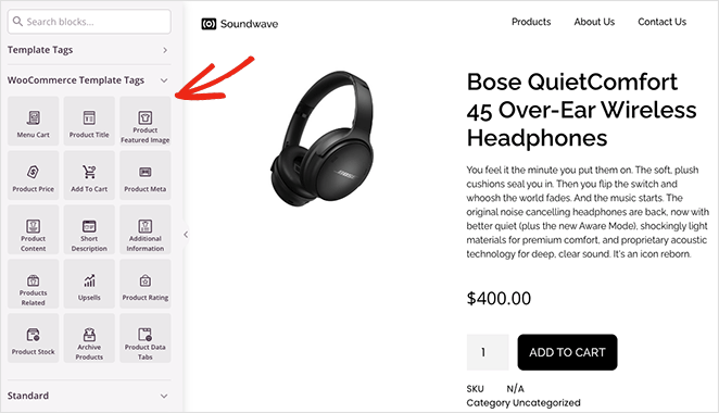 woocommercetemplatetags - SeedProd WooCommerce template tags