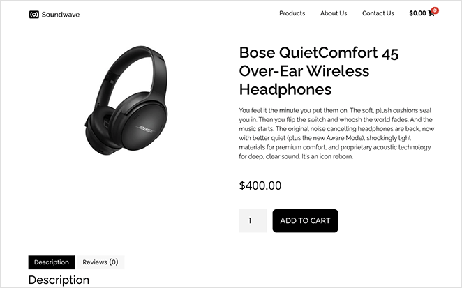 oneproductwebsitesingleproductpage - SeedProd Example of one product website single product page