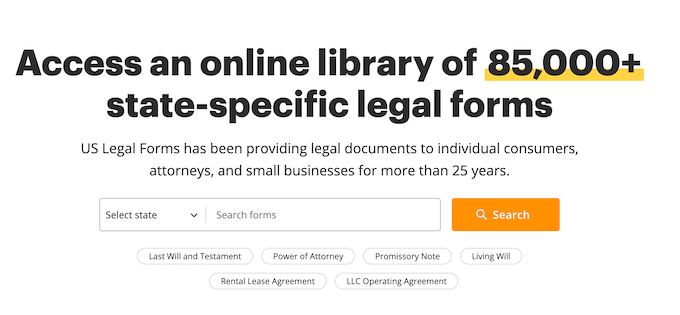 موقع USLegalForms