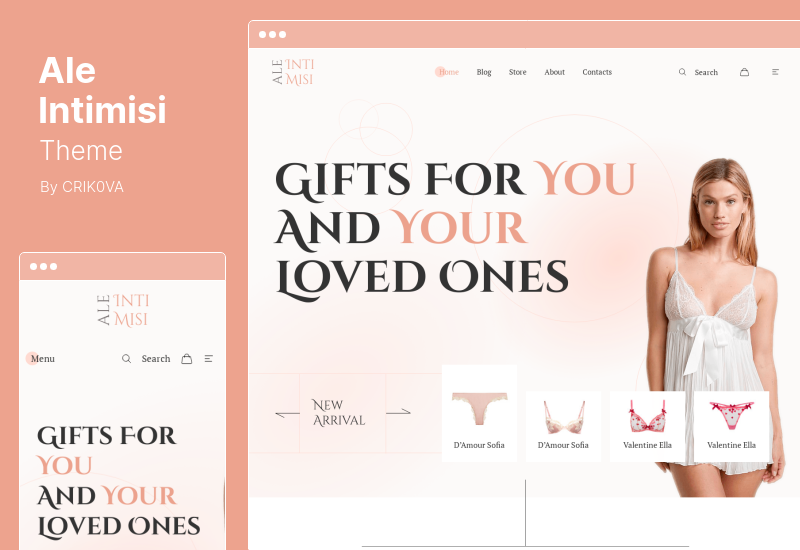 AleIntimisi Theme - Тема WordPress для интернет-магазина нижнего белья