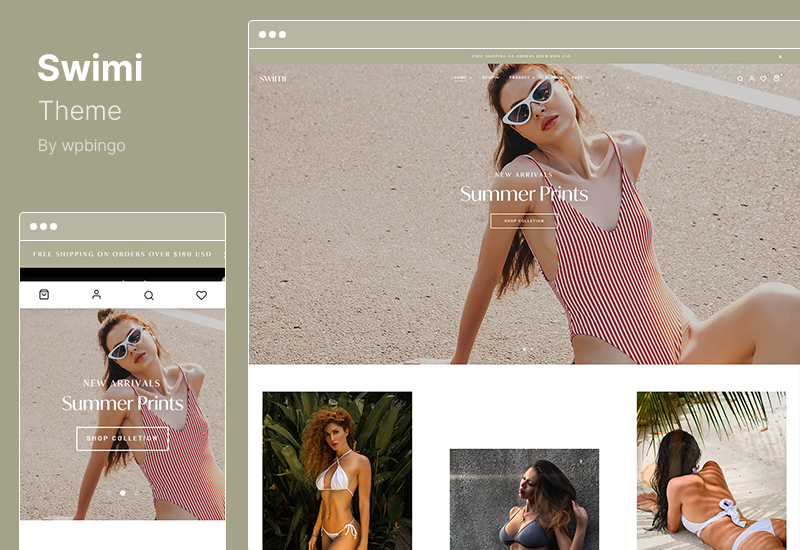Swimi Theme - WordPress тема купальников WooCommerce