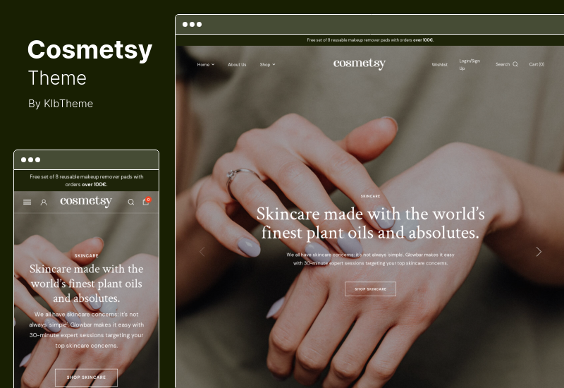 Thème Cosmetsy - Thème WordPress pour boutique de cosmétiques de beauté