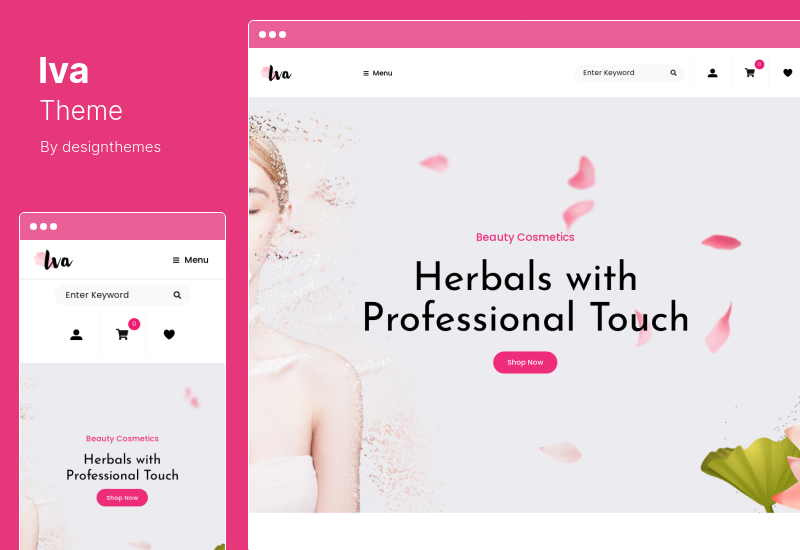 Thème Iva - Thème WordPress pour boutique de cosmétiques de beauté