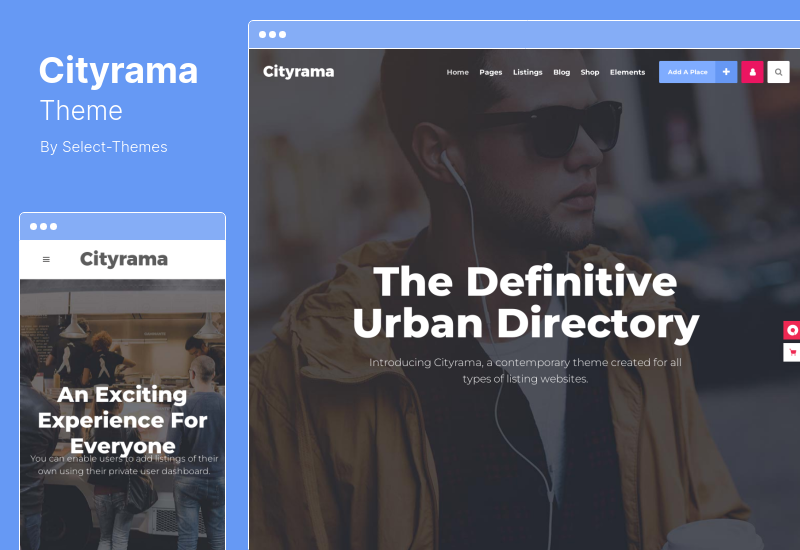 Tema Cityrama - Listagem e Tema WordPress do Guia da Cidade