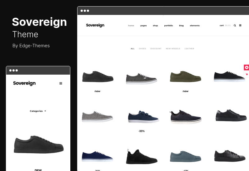 Sovereign Theme - ミニマル ファッション & 衣料品店の WordPress テーマ